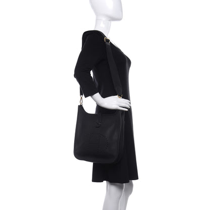 Hermes Taurillon Clemence Evelyne III PM Black 2 of 16
