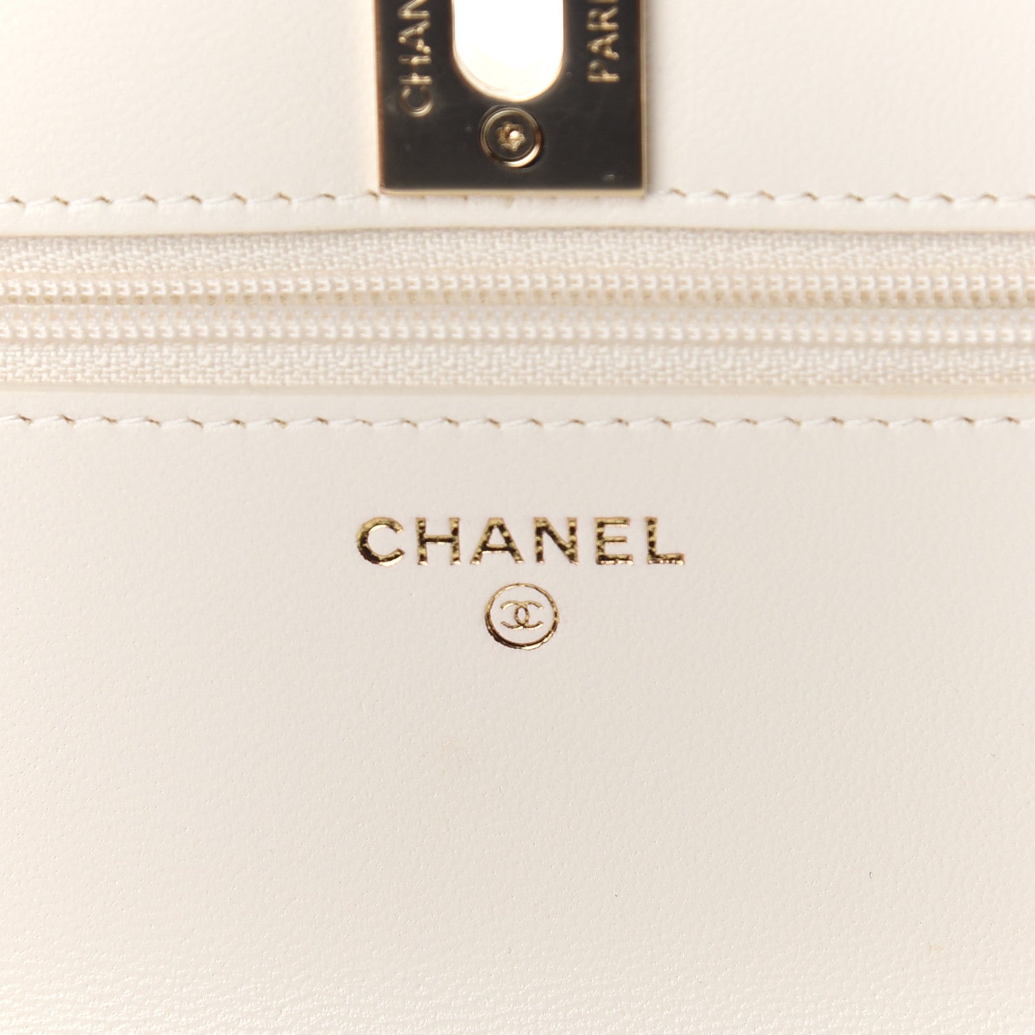 Chanel Lambskin Quilted Trendy CC Wallet On Chain WOC White 6 of 10