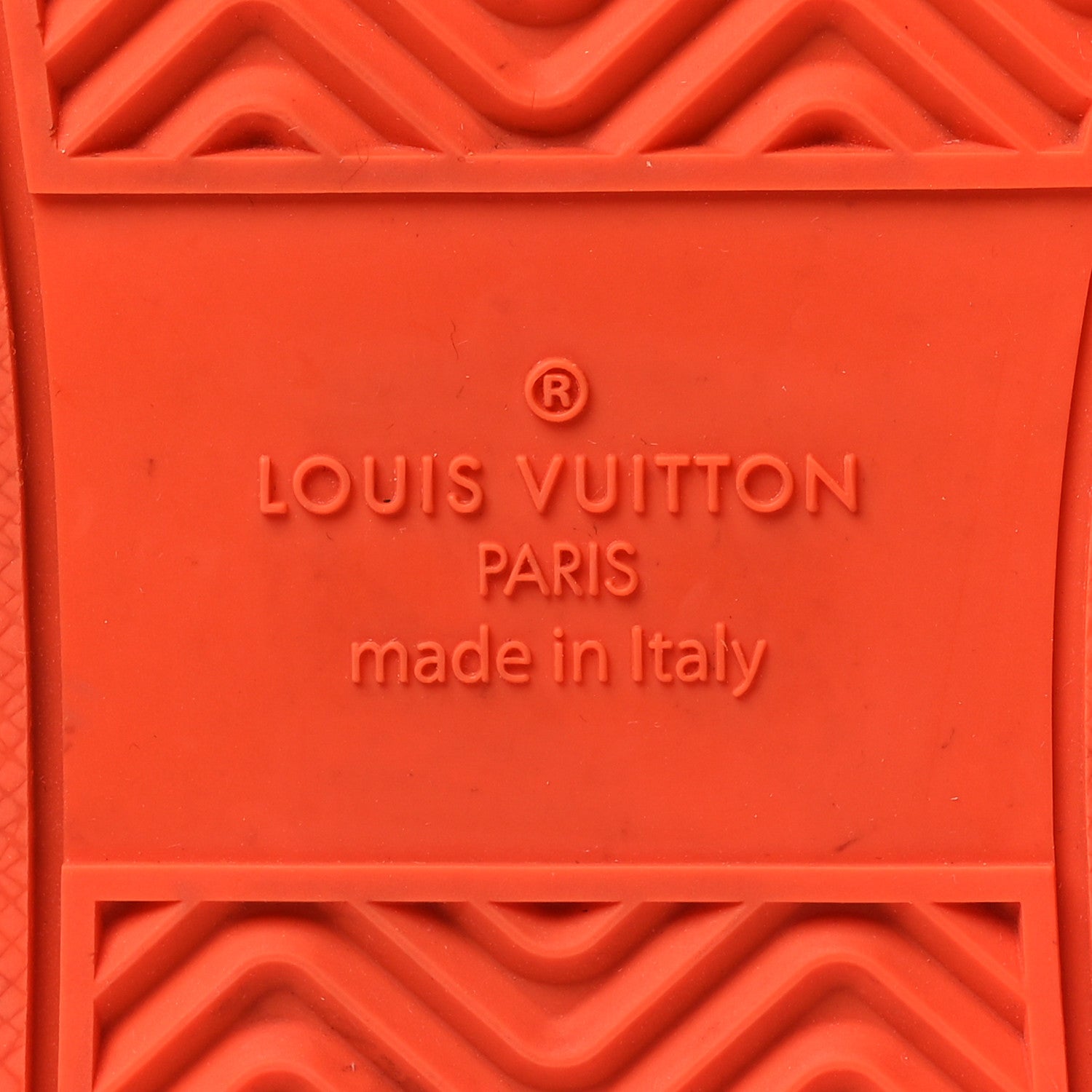 Louis Vuitton LOUIS VUITTON Calfskin Monogram Rivoli High Top Sneakers 9 Orange 7 of 12