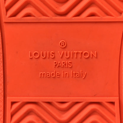 Louis Vuitton LOUIS VUITTON Calfskin Monogram Rivoli High Top Sneakers 9 Orange 7 of 12