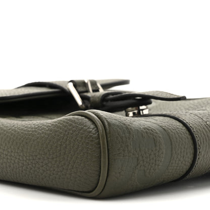 Gucci Piuma Calfskin Jumbo GG Embossed Small Messenger Bag Dark Vine Olive 10 of 10