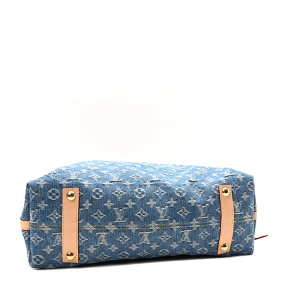 Louis Vuitton Monogram Denim CarryAll MM Blue 5 of 10