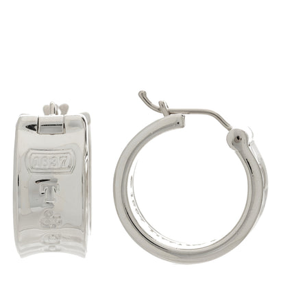 Tiffany Sterling Silver Wide 1837 Hoop Earrings 1 of 6