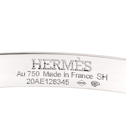 Hermes 18K White Gold Diamond PM Kelly Pave Bracelet SH 3 of 4