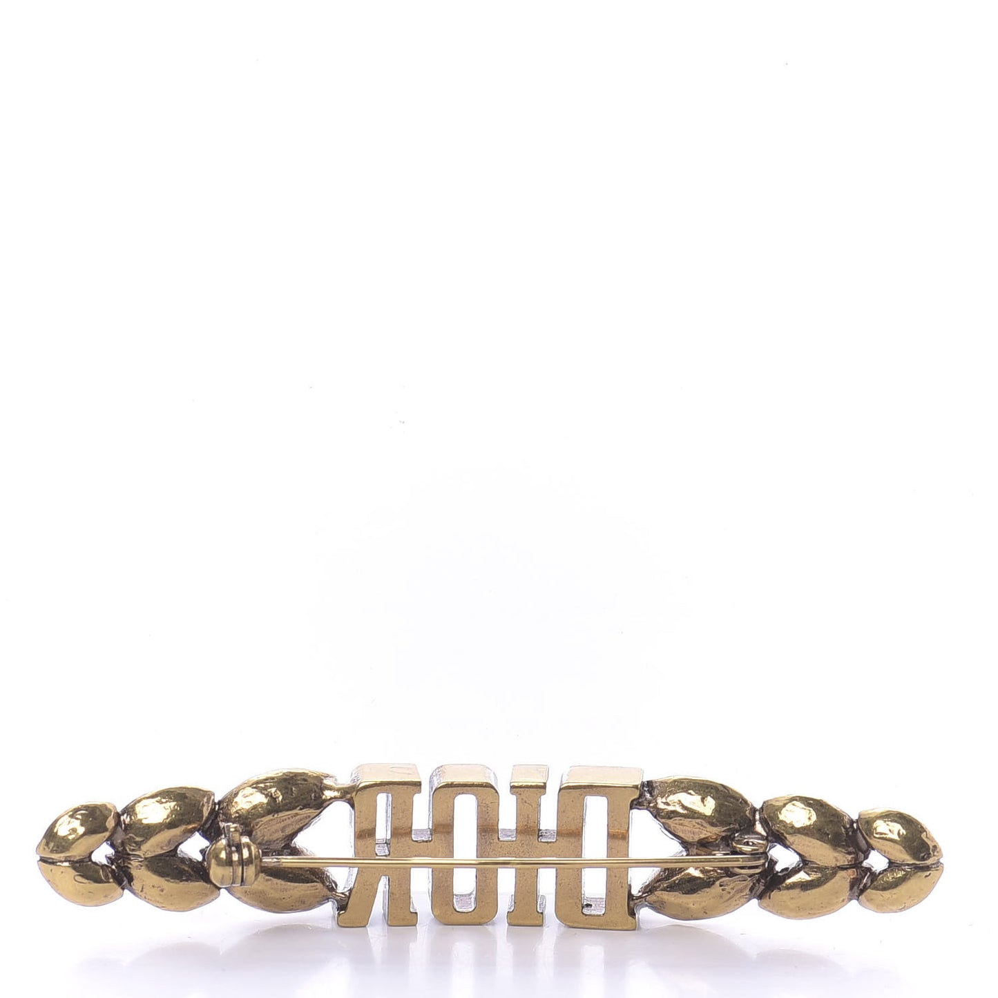 Crystal Dior Petal Brooch Gold