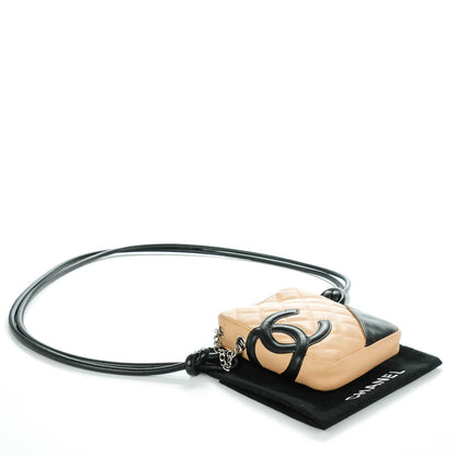 Chanel Calfskin Quilted Small Cambon Messenger Beige Black 4 of 9