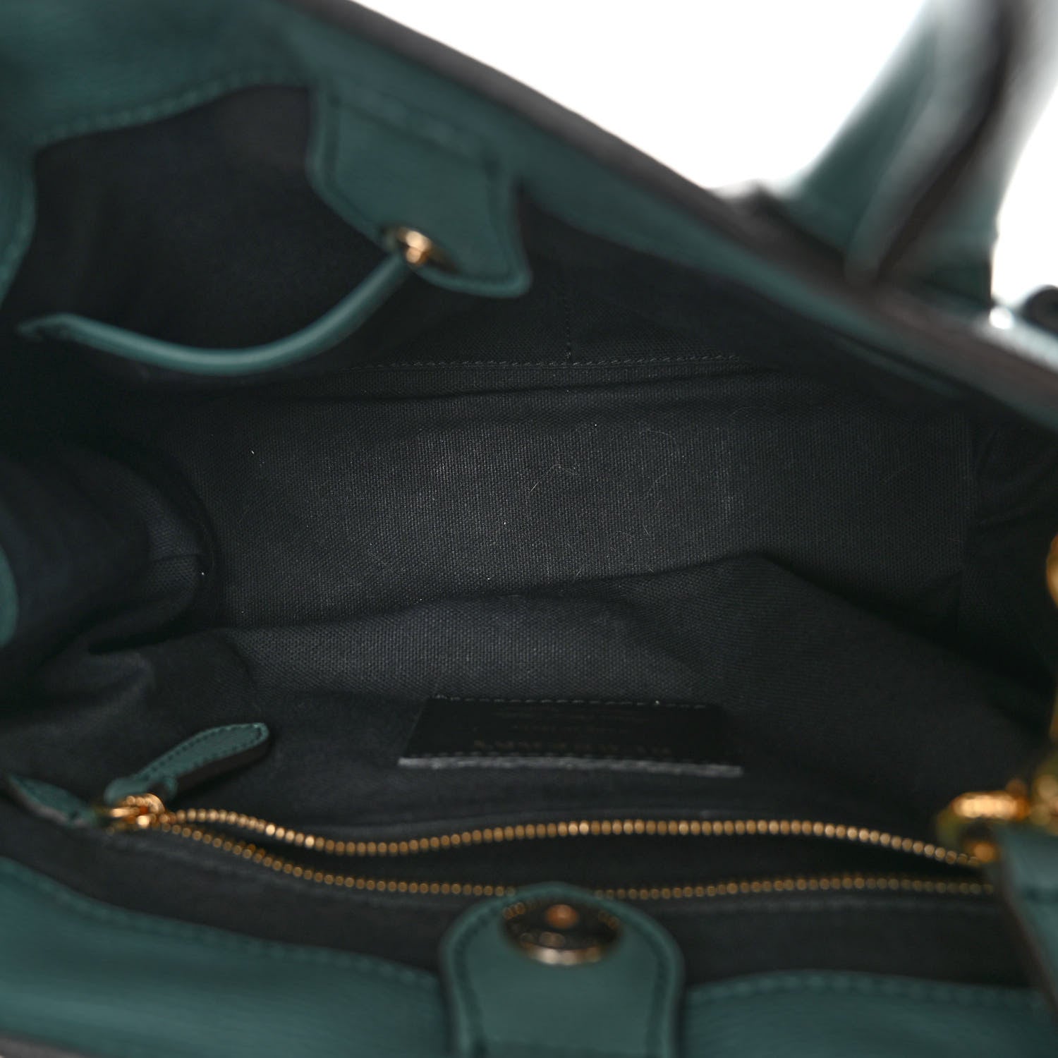 Burberry Grainy Calfskin House Check Small Banner Tote Smokey Green 5 of 10