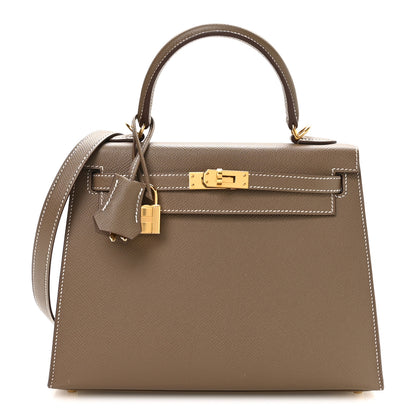 Hermes Epsom Kelly Sellier 25 Etoupe 1 of 11