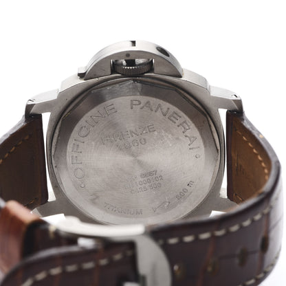 Panerai Titanium Alligator 44mm Luminor Marina Left-Handed Automatic Watch Grey PAM00056 4 of 13
