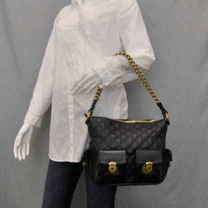 Marc Jacobs Leather Quilted Multipocket Hobo Black 2 of 8