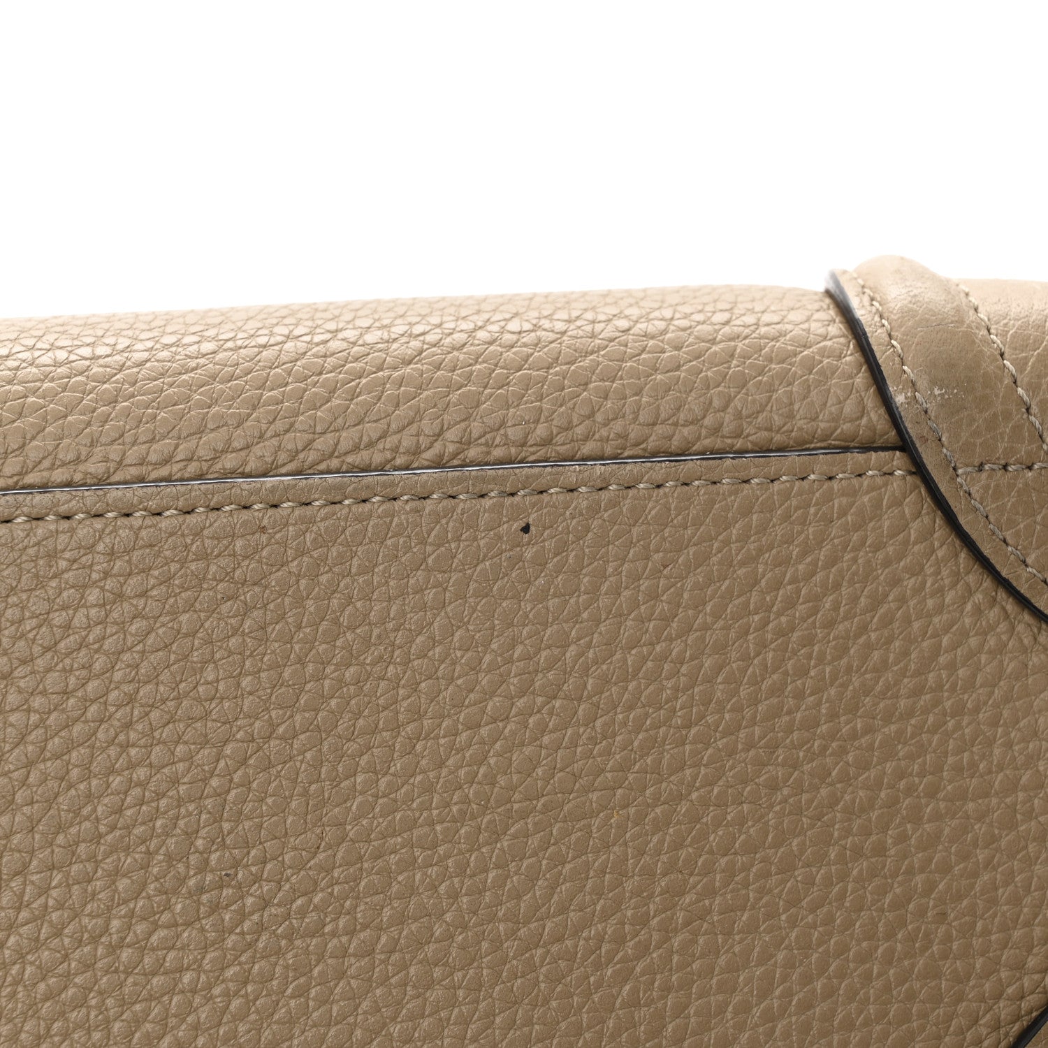 Celine Drummed Calfskin Nano Luggage Dune 26 of 33