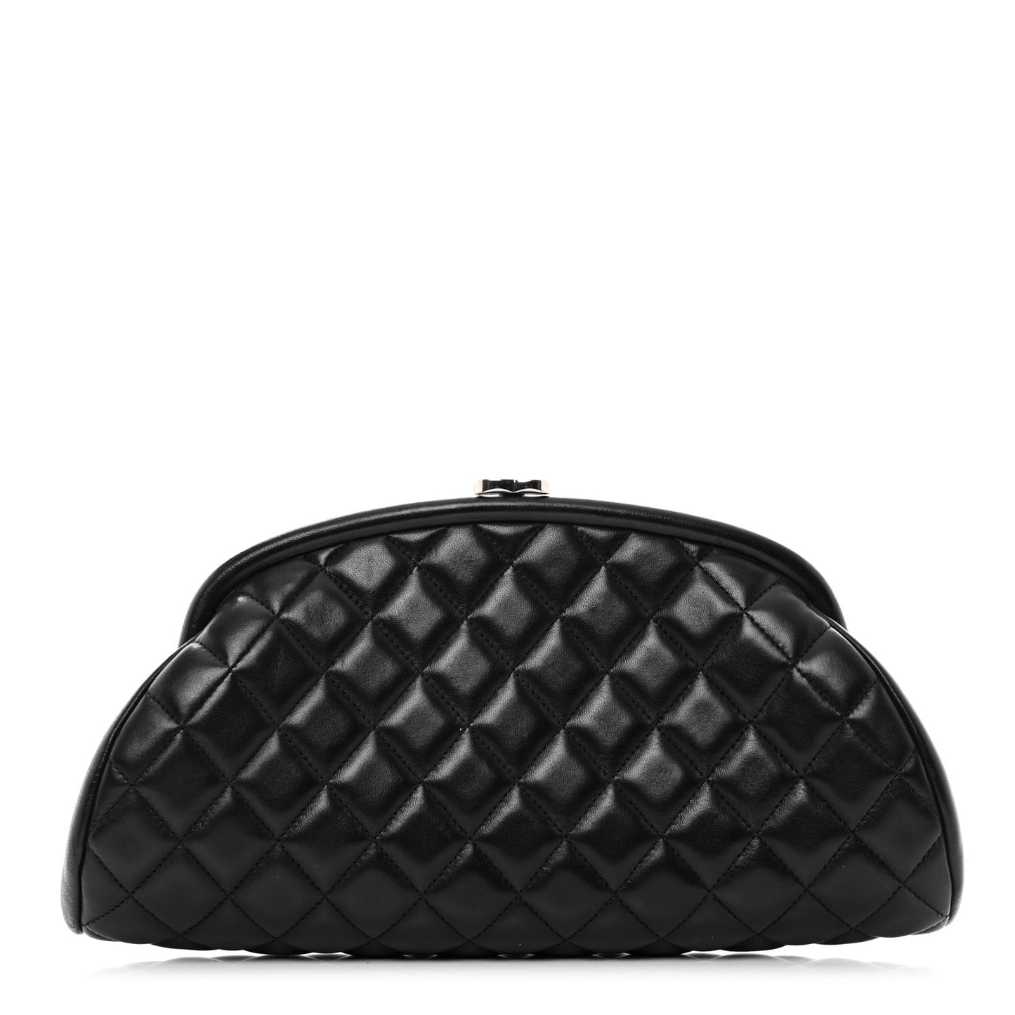 Lambskin Quilted Timeless Clutch Black