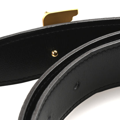 Hermes Box Togo 32mm Pegase H Belt 90 36 Black Etain 9 of 9