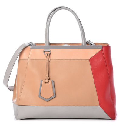 Fendi Calfskin Colorblock Regular 2Jours Tote Multicolor 1 of 12