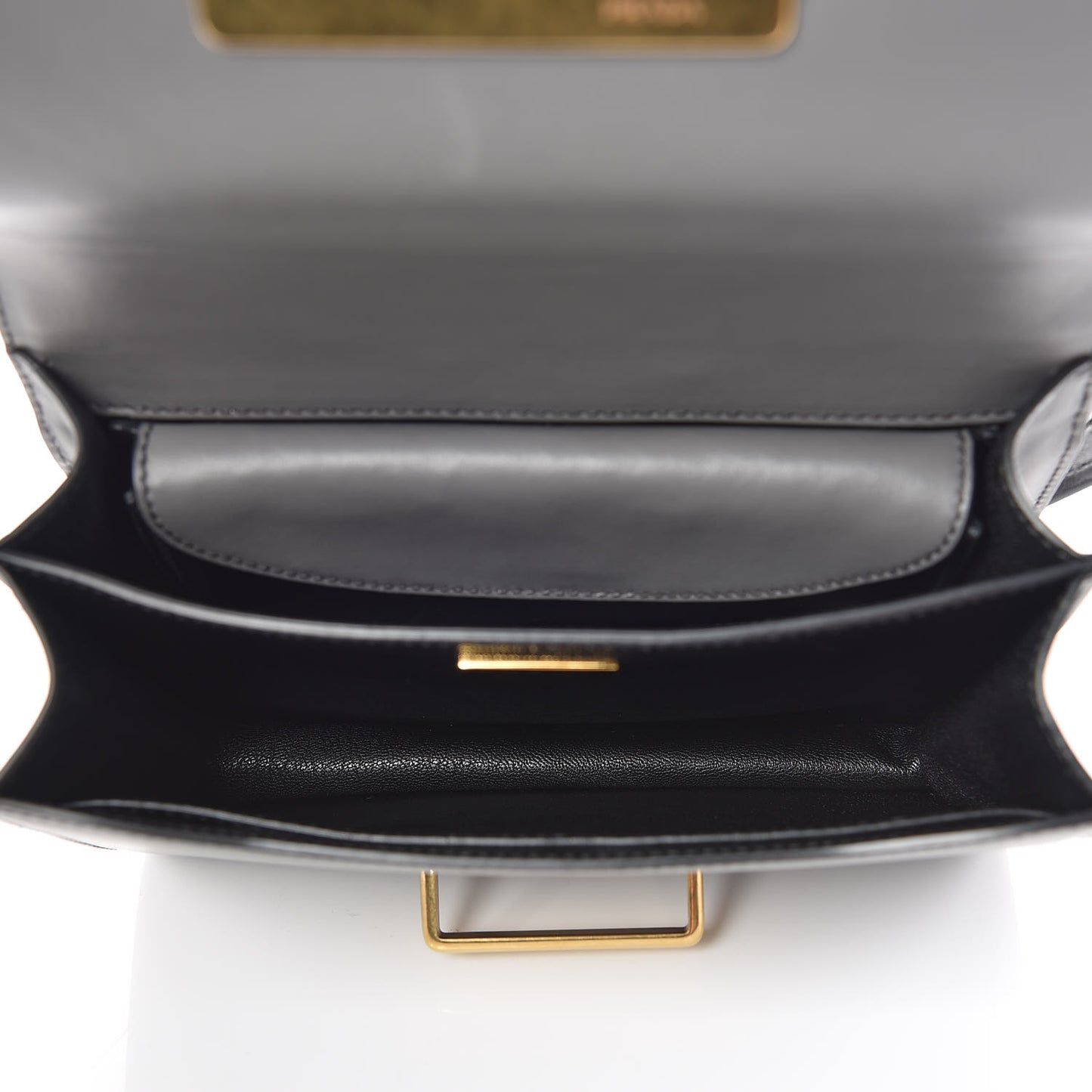 City Calfskin Saffiano Cahier Bag Mercurio Black