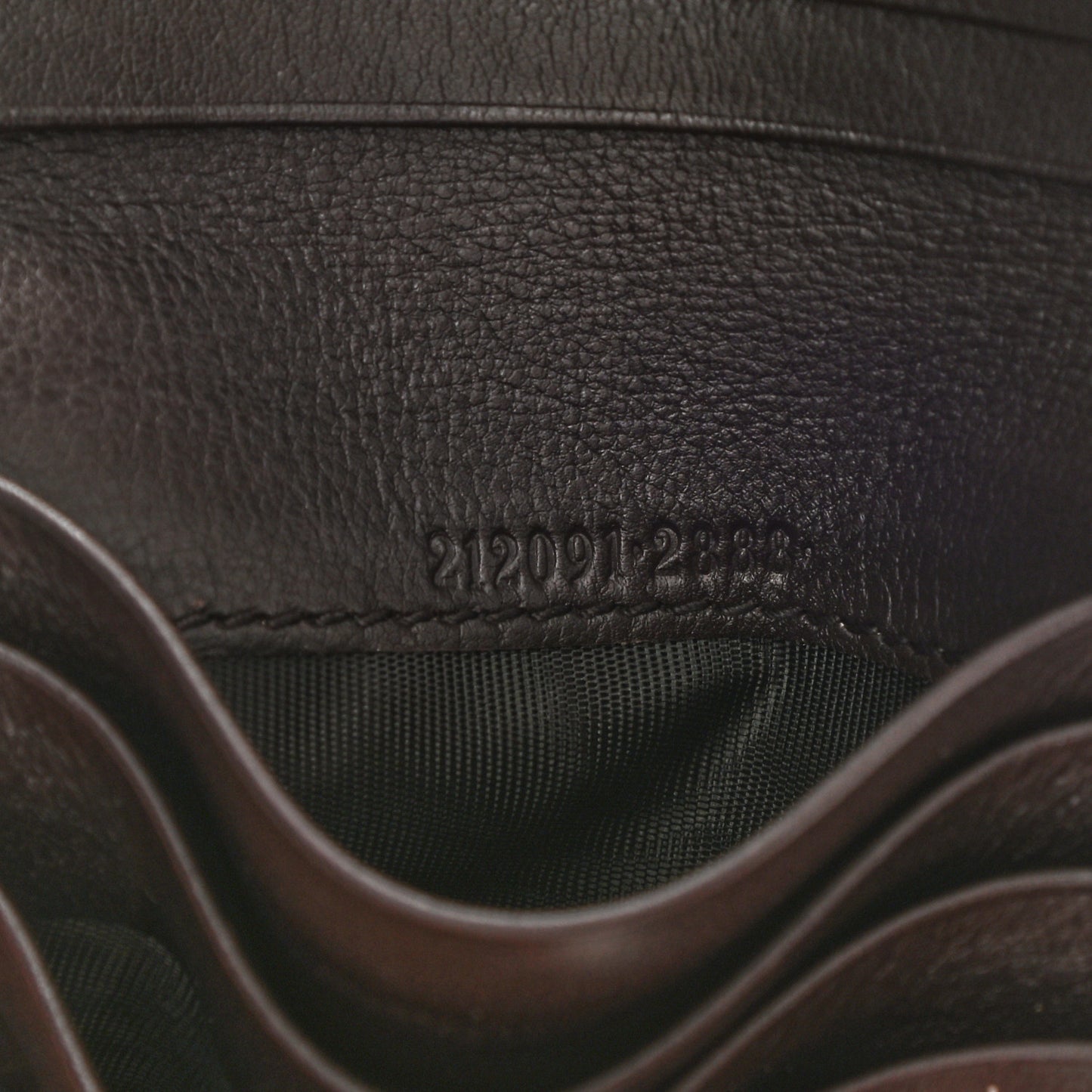 Guccissima Icon Bar French Wallet Dark Brown