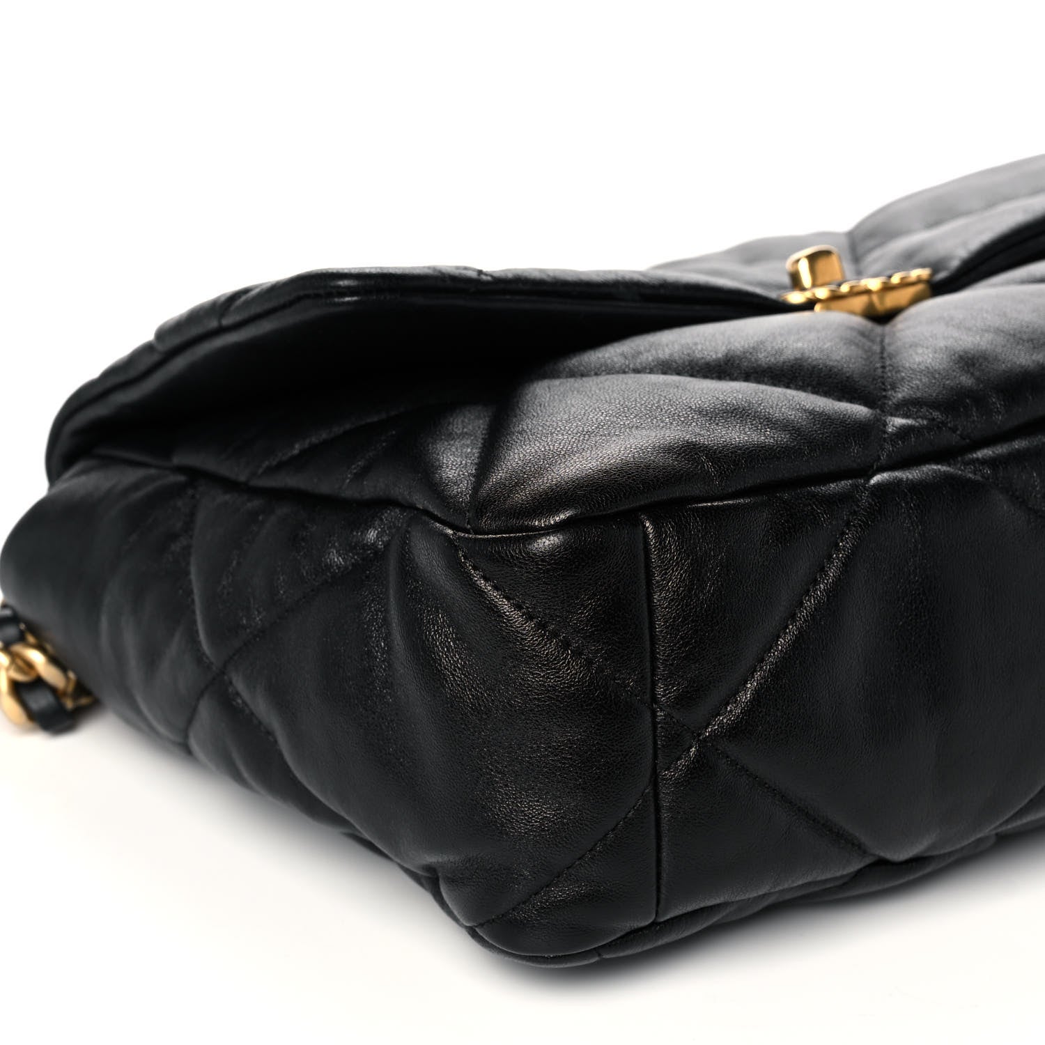 Chanel Lambskin Quilted Large Chanel 19 Flap Black 10 of 12