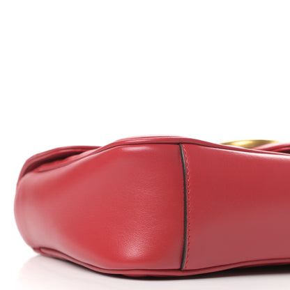 Gucci Calfskin Matelasse Small GG Marmont Shoulder Bag Hibiscus Red 8 of 10
