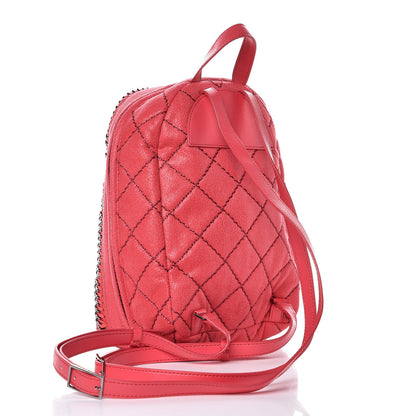 Stella McCartney Shaggy Deer Quilted Mini Falabella Backpack Pink Fluo 3 of 6