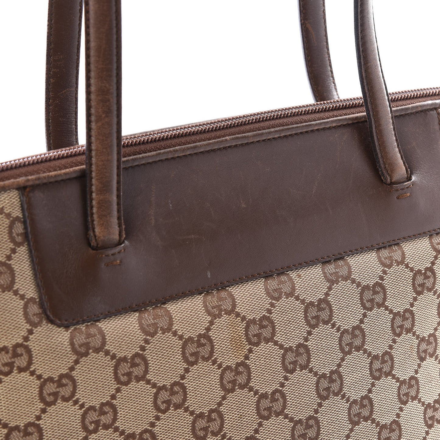Monogram Medium Tote Dark Brown
