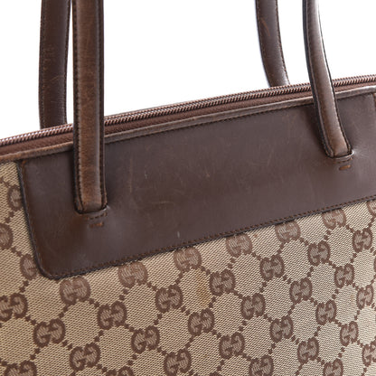 Gucci Monogram Medium Tote Dark Brown 9 of 10
