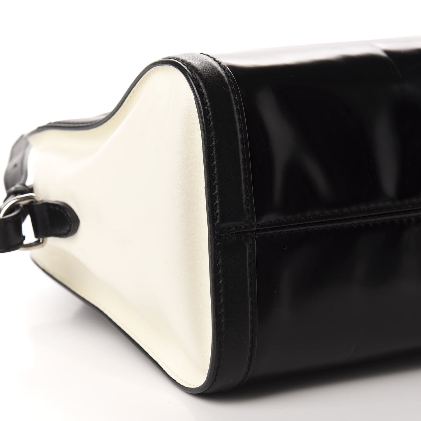 Patent Small Padlock Skull Tote Black Red