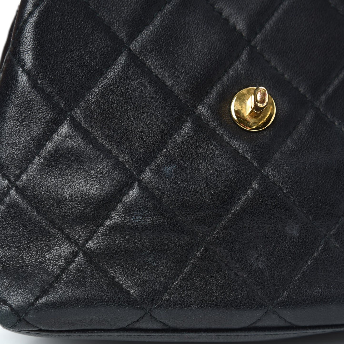 Lambskin Quilted 4 Chain Mini Flap Black
