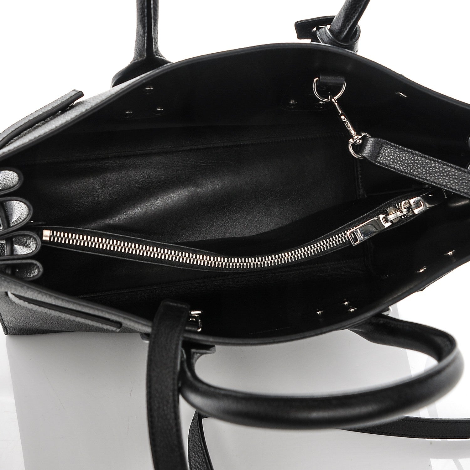 Saint Laurent Grained Calfskin Small Sac De Jour Black 5 of 7