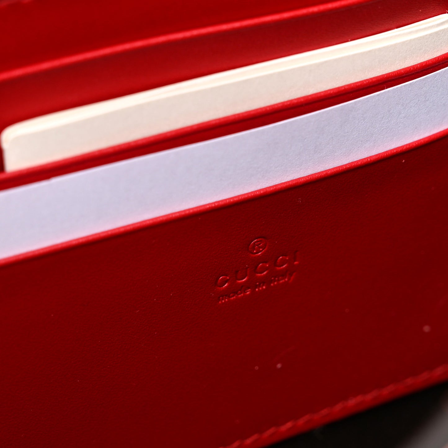 Guccissima Padlock Clutch Hibiscus Red