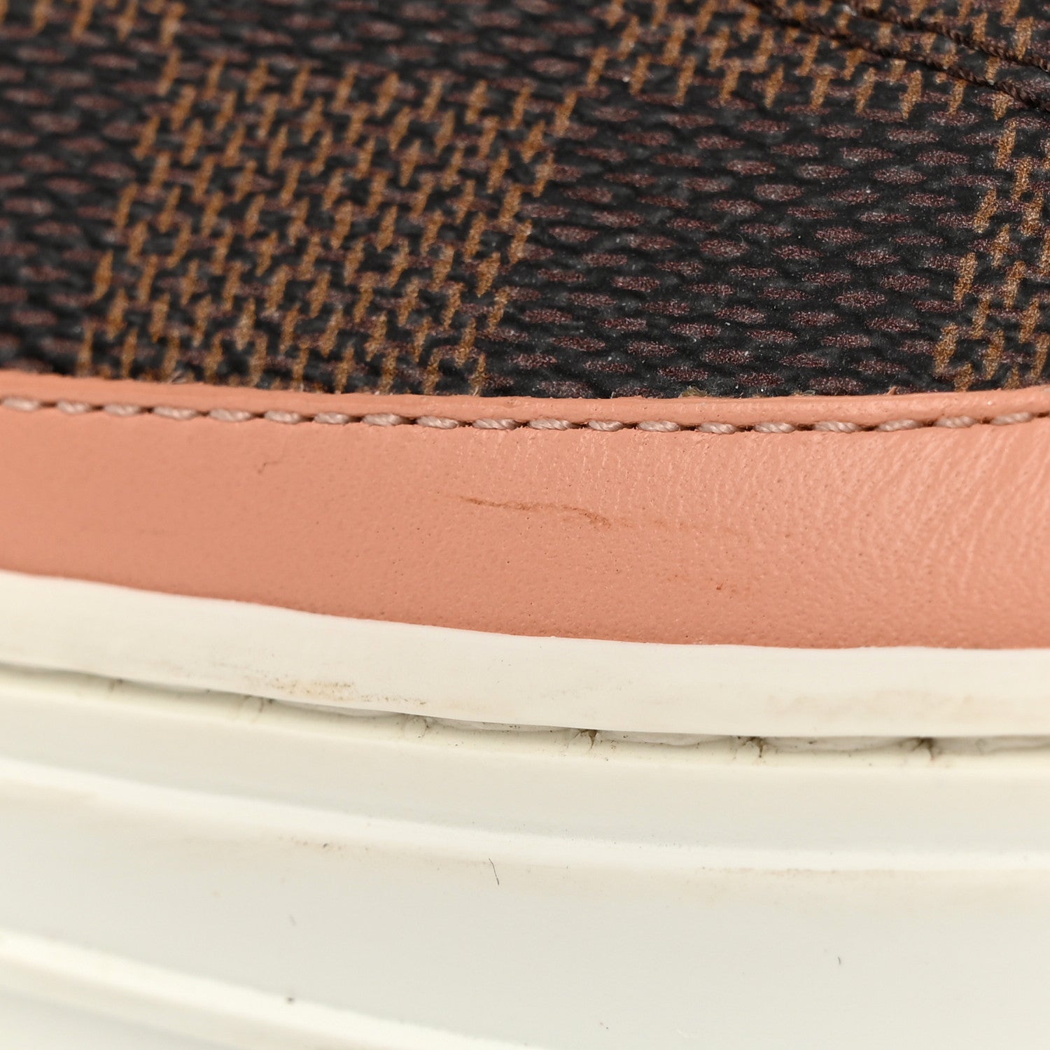 Louis Vuitton Damier Ebene Stellar High Top Sneakers 37.5 Venus Pink 14 of 24