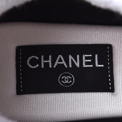 Chanel Tweed Suede Mens CC Sneakers 45 White 7 of 9