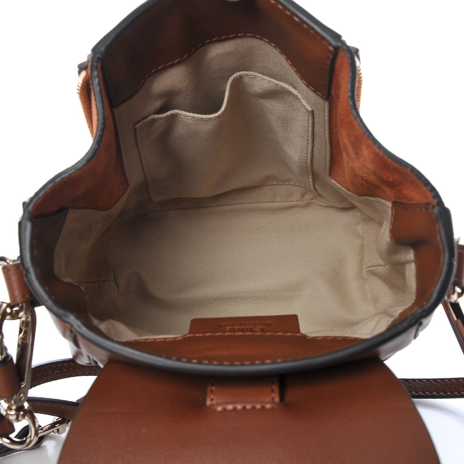 Chloe Suede Calfskin Mini Faye Backpack Tan 5 of 8