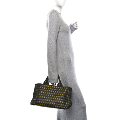 Tessuto Jacquard Canapa Tote Giallo