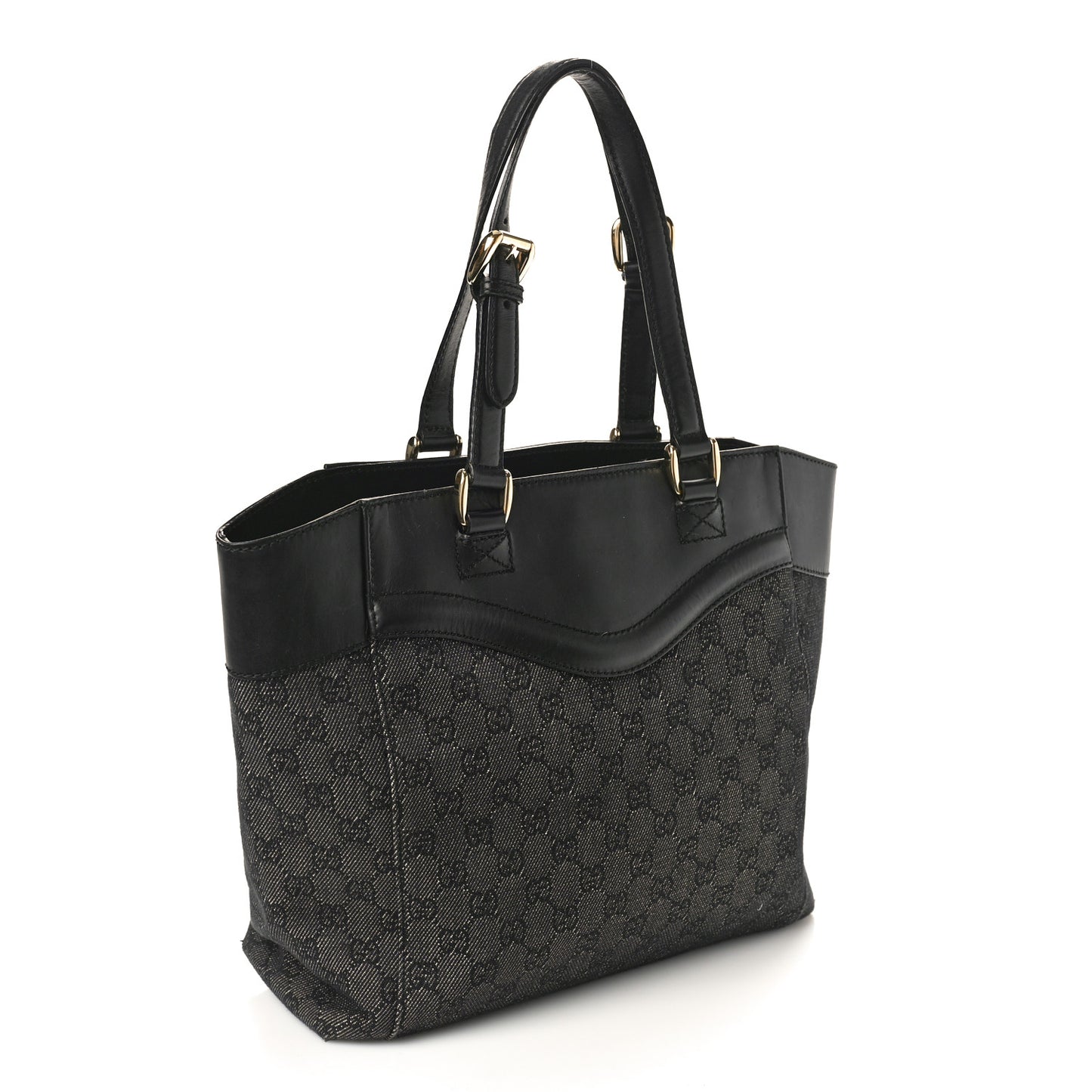 Monogram Crest Tote Black
