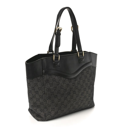 Gucci Monogram Crest Tote Black 3 of 14