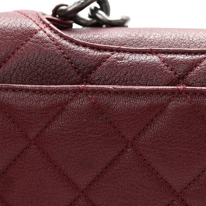 Chanel Goatskin Quilted Medium Perfect Edge Flap Burgundy 13 of 13