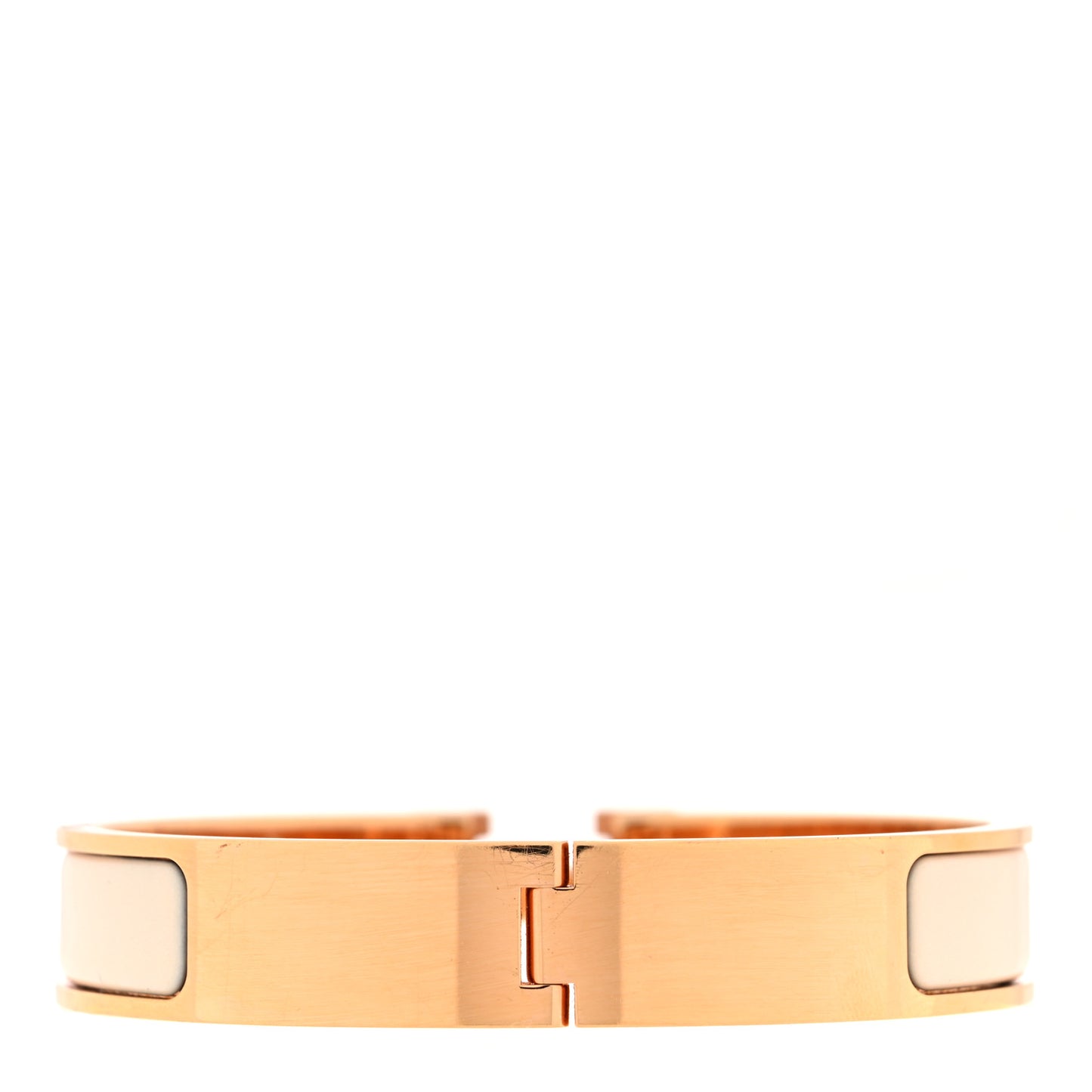 Enamel Narrow Clic Clac H Bracelet PM Creme