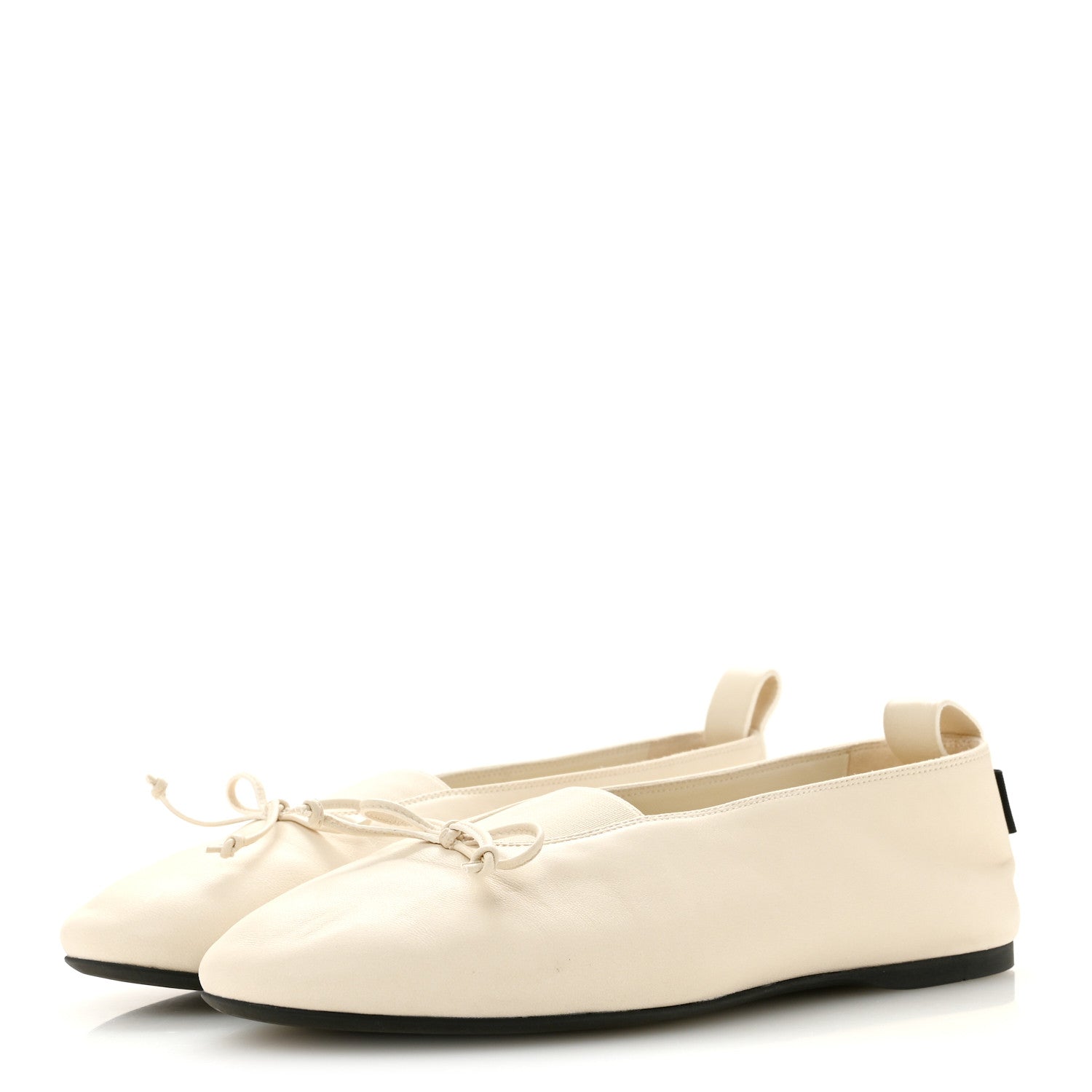Miu Miu Nappa Womens Elan Bow Ballerina Flats 36 Avorio 4 of 9