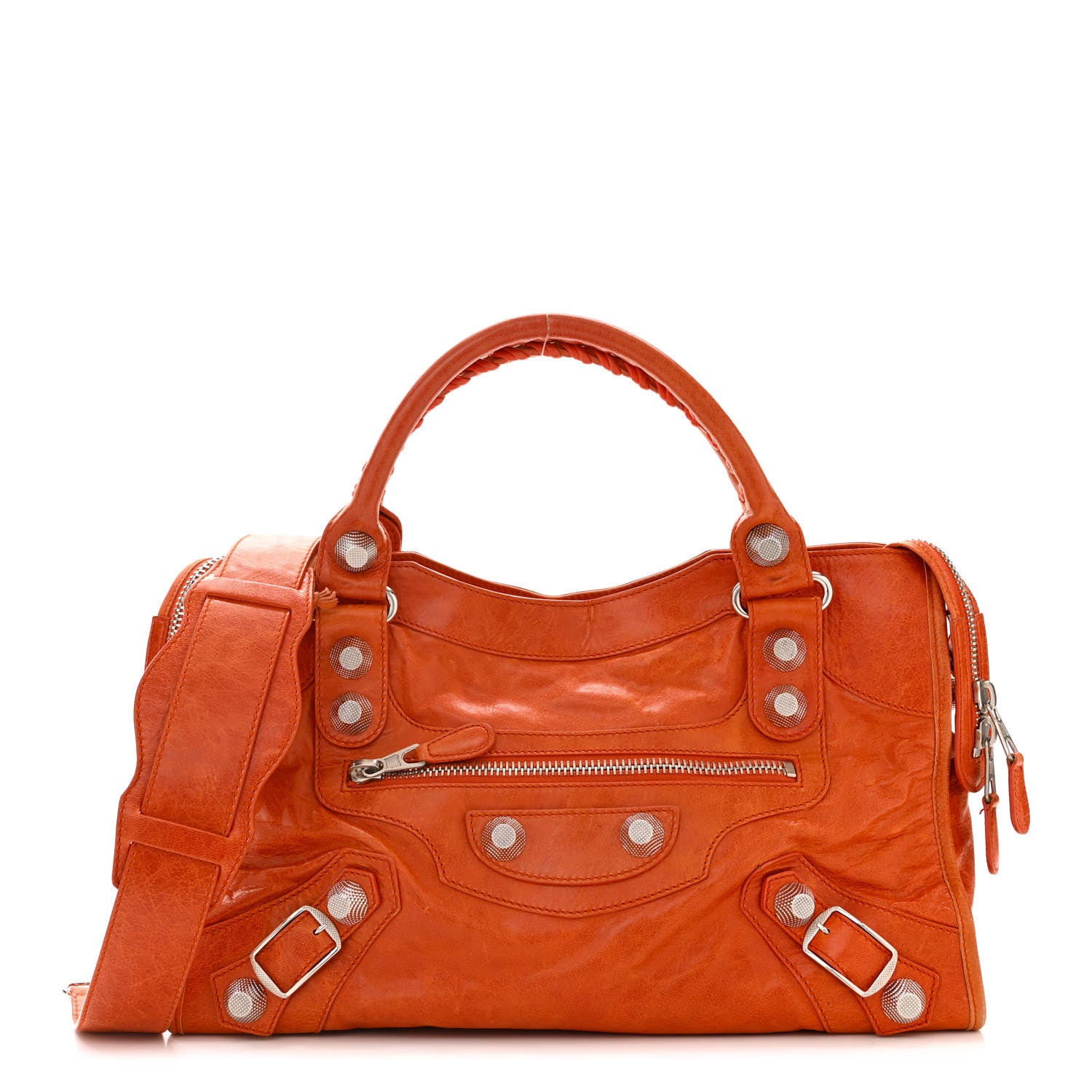 Balenciaga Agneau Giant 21 Silver Hardware City Mandarine 1 of 13