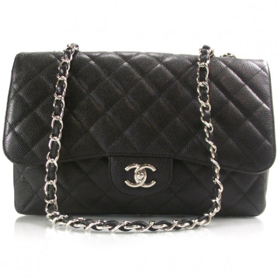 Chanel Caviar Jumbo Single Flap Black 1 of 11