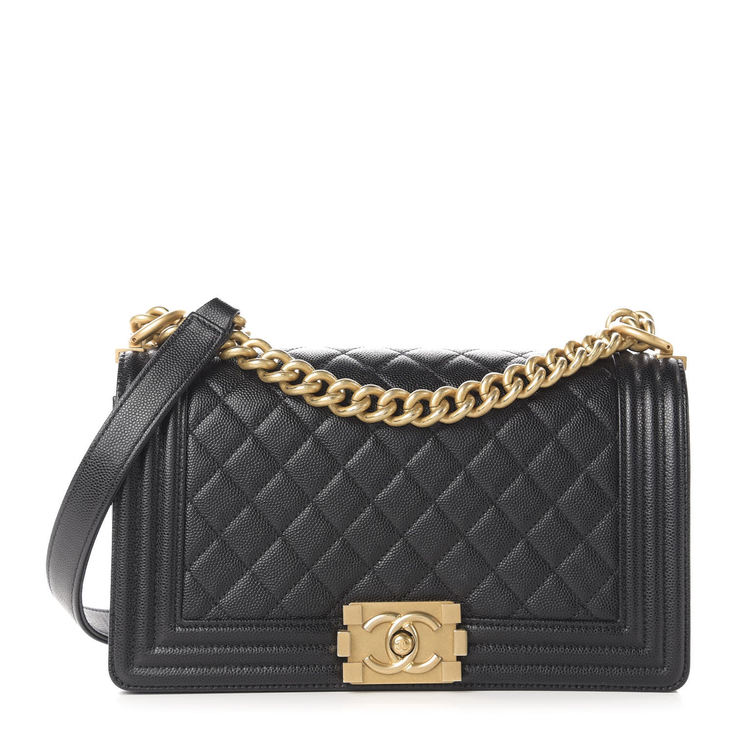 Chanel Caviar Quilted Medium Boy Flap Black 1 of 10