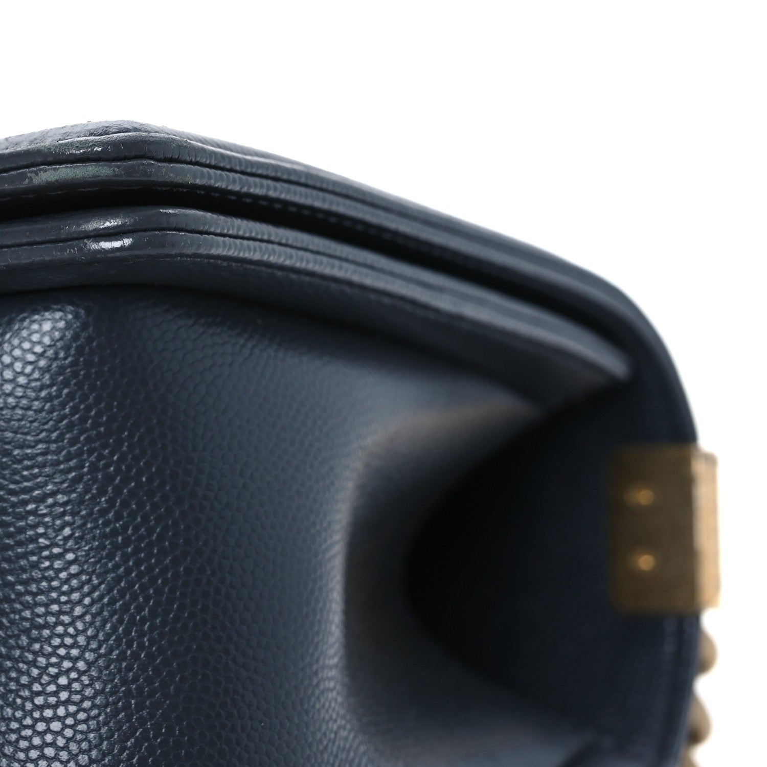 Chanel Caviar Chevron Quilted Medium Boy Flap Dark Grey 11 of 13