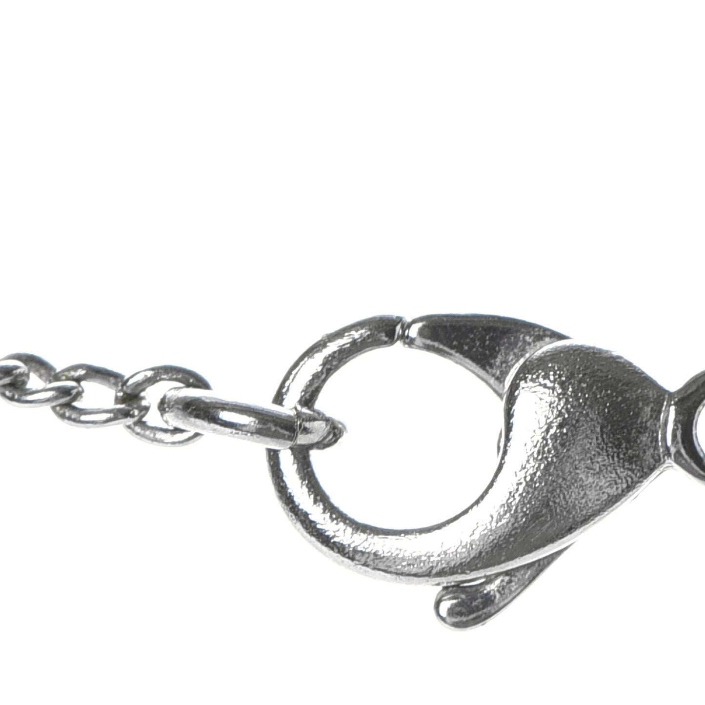Enamel CC Camellia Necklace Silver Black