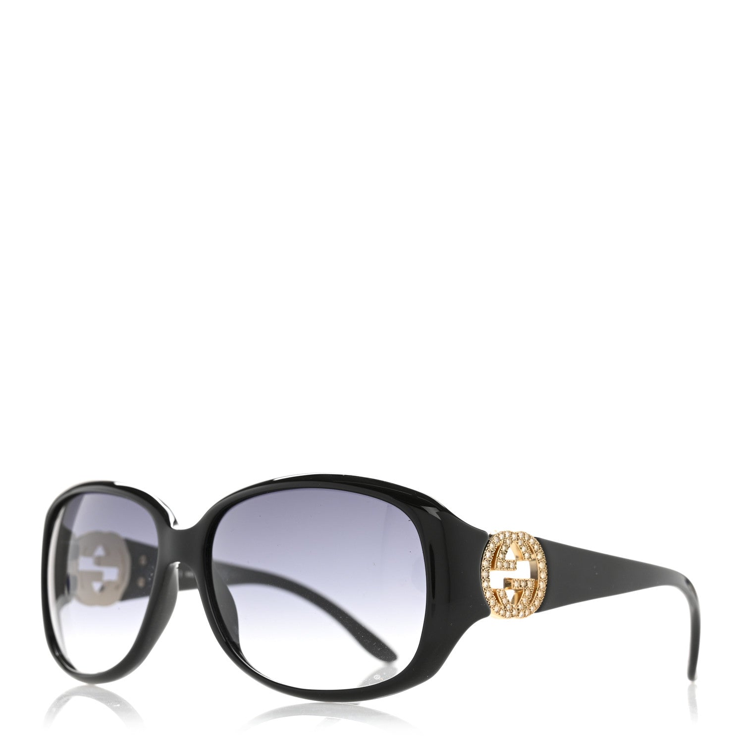 Gucci Acetate Crystal GG Sunglasses GG3578/S Black 1 of 9