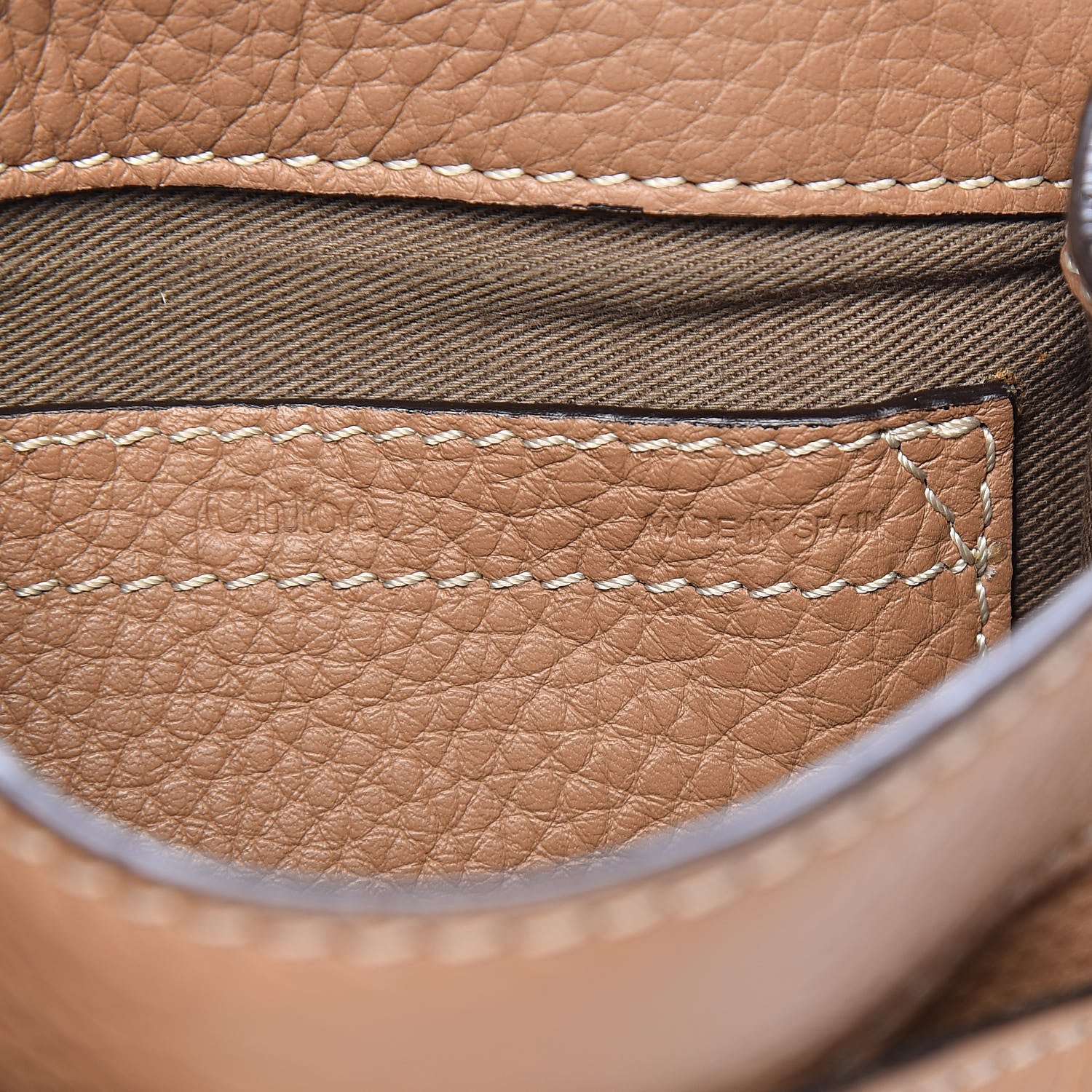 Chloe Calfskin Mini Marcie Round Crossbody Bag Nut 6 of 13