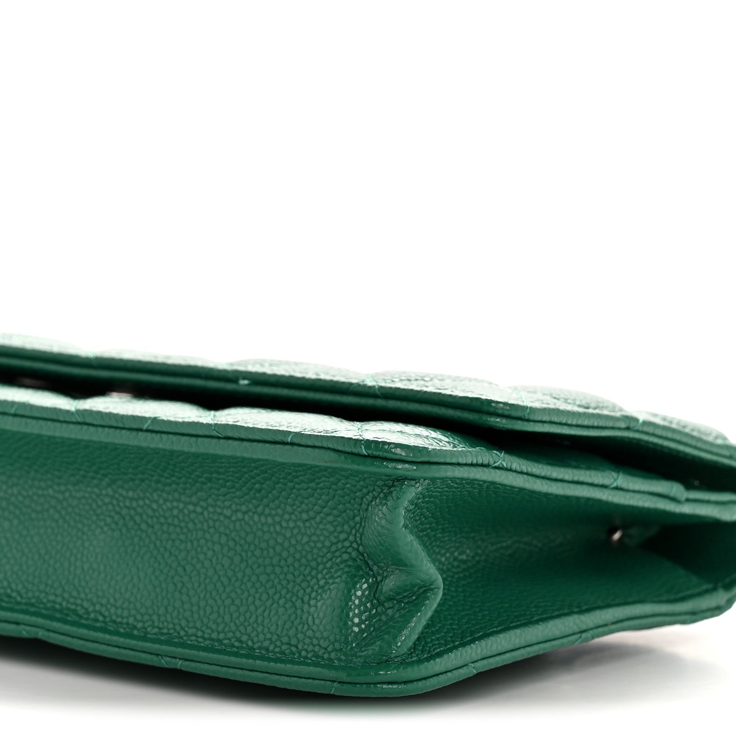 Chanel Caviar Quilted Wallet On Chain WOC Green 11 of 12