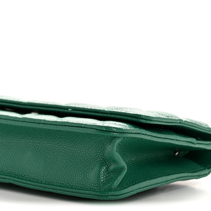 Chanel Caviar Quilted Wallet On Chain WOC Green 11 of 12