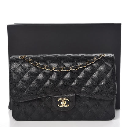 Chanel Caviar Quilted Jumbo Double Flap Black 10 of 10