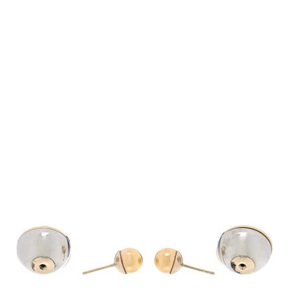 Christian Dior Mise En Dior Tribal Earrings Rose Gold Silver 3 of 5
