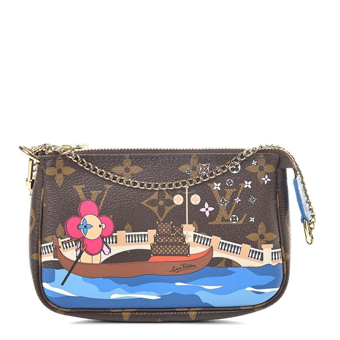Monogram 2019 Christmas Animation Mini Venice Pochette Accessories Blue